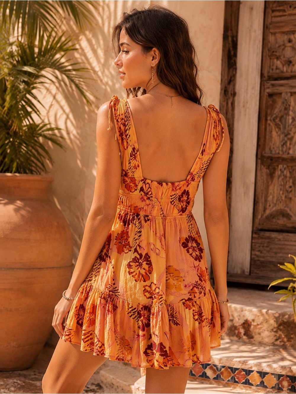 Free People Vernon Floral Tie-Shoulder Mini Dress - Picture 3 of 11